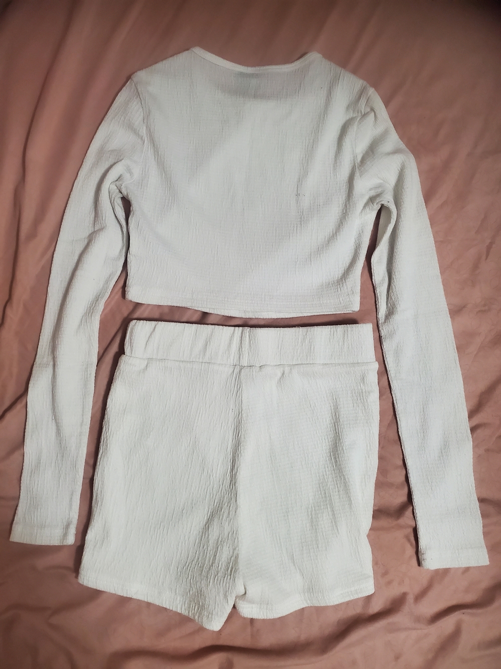 SHEIN White Ribbed Two-Piece Lounge Set - Picture 5 of 5